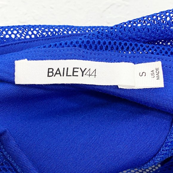 Bailey 44 JuJu Sleeveless Mesh Panel Bodycon Top in Blue - Picture 8 of 9